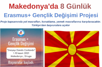 Makedonya 8 Günlük Erasmus+ Gençlik Değişimi
