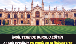 İngiltere’de Burslu Eğitim Alabileceğiniz En Popüler 10 Üniversite 
