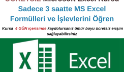 Microsoft Excel Kursu – Sadece 3 saatte MS Excel Formülleri ve İşlevlerini öğren
