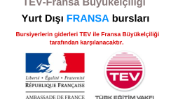 TEV-Fransa Büyükelçiliği Yurt Dışı Fransa bursları