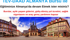 TEV-DAAD Almanya Bursu ile Eğitiminize Almanya’da Devam Etmek ister misiniz?
