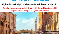 TEV-FIAT-TOFAŞ İTALYA Yurt Dışı Burs Duyurusu