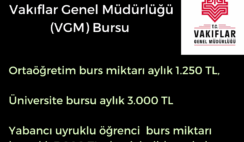 Vakıflar Genel Müdürlüğü (VGM) Burs Başvuru Duyurusu Vakıflar Genel Müdürlüğü (VGM) Burs Başvuru Duyurusu