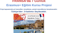 Fransa Erasmus+ Eğitim Kursu 7 Gün – Tüm Masraflar Karşılanıyor