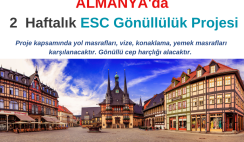 Almanya 2 Haftalık ESC Gönüllülük Projesi Almanya 2 Haftalık ESC Gönüllülük Projesi