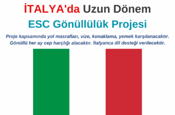 İtalya Uzun Dönem ESC Gönüllülük Projesi