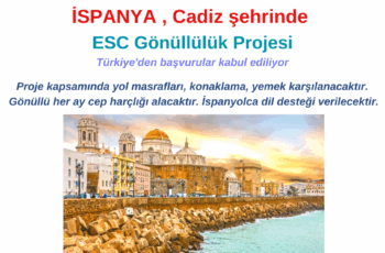 Ispanya Cadiz şehrinde ESC Gönüllülük Projesi Ispanya Cadiz şehrinde ESC Gönüllülük Projesi