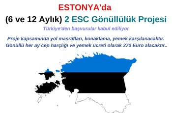 Estonya 2 Farklı ESC Gönüllülük Projesi Estonya 2 Farklı ESC Gönüllülük Projesi