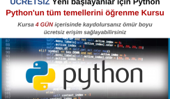 Yeni başlayanlar için Python – Python’un tüm temellerini öğrenme Kursu