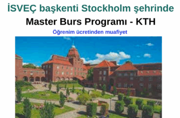 Isveç başkenti Stockholm şehrinde Master Burs Programı – KTH