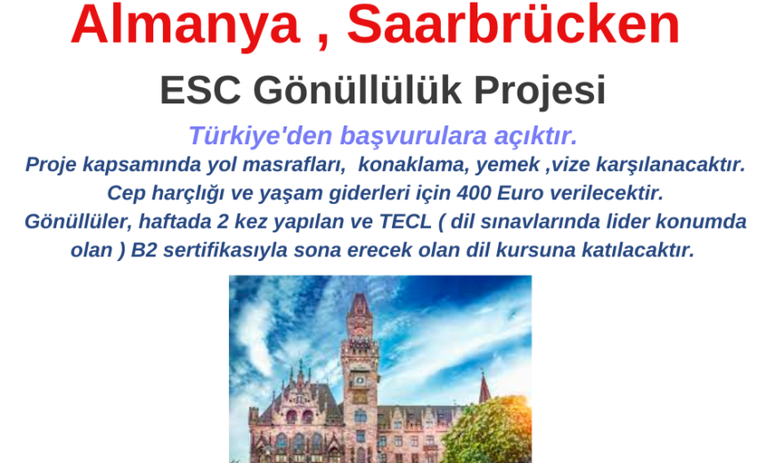 Almanya , Saarbrücken ESC Gönüllülük Projesi img
