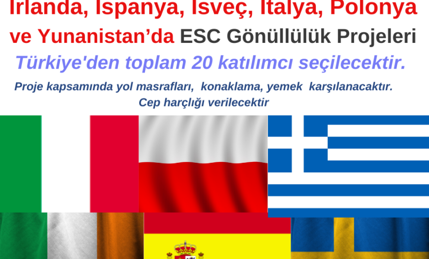 İrlanda İspanya İsveç İtalya Polonya Yunanistan – Gönüllülük Projeleri img