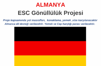 Almanya ESC Gönüllülük Projesi Almanya ESC Gönüllülük Projesi
