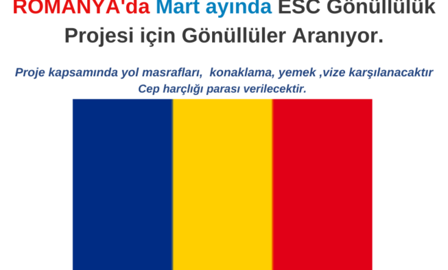 Romanya’da Mart ayında Proje için Gönüllüler Aranıyor img