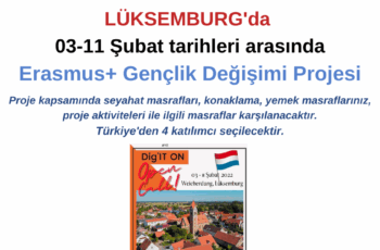 Lüksemburg 3-11 Şubat arasında Gençlik Değişimi Projesi Lüksemburg 3-11 Şubat arasında Gençlik Değişimi Projesi