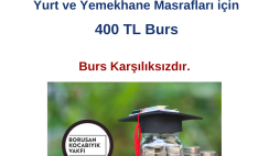 1.000 üniversite öğrencisi yurt ve yemekhane masrafları için 400 TL Burs