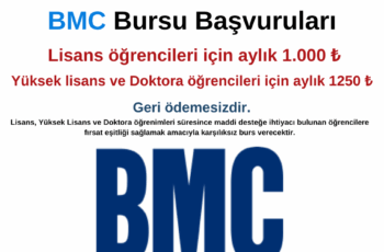 BMC Burs Başvuru Duyurusu