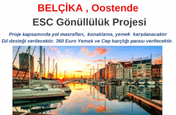 Belçika , Oostende Gönüllülük Projesi Belçika , Oostende Gönüllülük Projesi