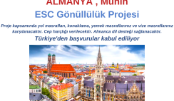 Almanya , Münih Erasmus+ ESC Gönüllülük Projesi Almanya , Münih Erasmus+ ESC Gönüllülük Projesi