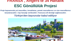 Fransa , Angers 34 Haftalık Gönüllülük Projesi Fransa , Angers 34 Haftalık Gönüllülük Projesi