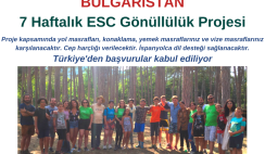 Bulgaristan 7 Haftalık ESC Gönüllülük Projesi