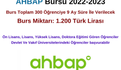 AHBAP 300 üniversite öğrencisine 1.200 TL Burs Verecek