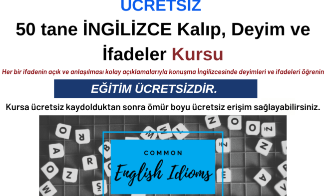 50 tane ingilizce kalıp, deyim ve ifadeler – ücretsiz img