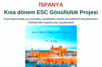 Ispanya Kısa Dönem Gönüllülük Projesi Ispanya Kısa Dönem Gönüllülük Projesi