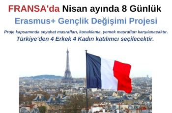 Fransa 8 Günlük Erasmus+ Gençlik Değişimi
