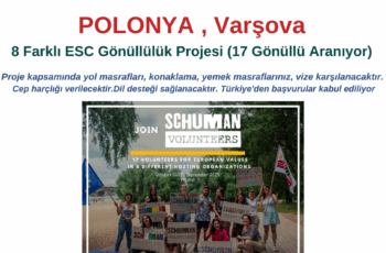 Polonya, Varşova 8 Farklı ESC Gönüllülük Projesi Polonya, Varşova 8 Farklı ESC Gönüllülük Projesi