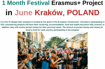 1 Month Festival Erasmus+ Project in June Kraków, POLAND