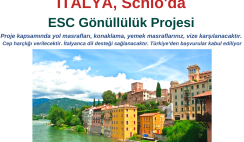 İtalya , Schio ESC Gönüllülük Projesi İtalya , Schio ESC Gönüllülük Projesi