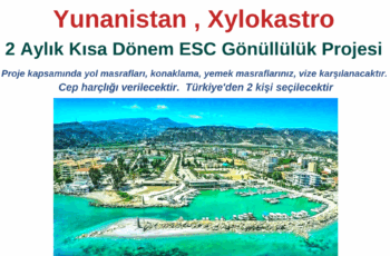 Yunanistan , Xylokastro şehrinde 2 Aylık Gönüllülük Projesi Yunanistan , Xylokastro şehrinde 2 Aylık Gönüllülük Projesi