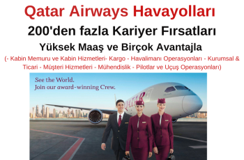 Qatar Airways 200’den fazla Kariyer Fırsatları – Yüksek Maaş ve Birçok Avantajla