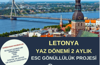 Letonya 2 Aylık Yaz Dönemi Gönüllülük Projesi