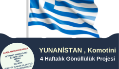 Yunanistan Komotini 4 Haftalık Gönüllülük Projesi