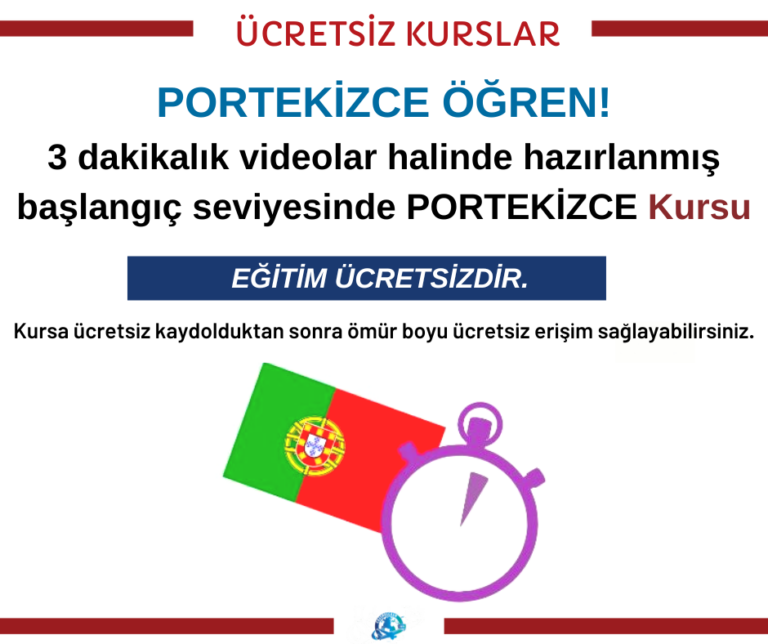 Portekizce öğren! 3 dakikalık videolar – Ücretsiz