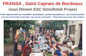 Fransa , Saint Caprais de Bordeaux Uzun Dönem Gönüllülük Projesi Fransa , Saint Caprais de Bordeaux Uzun Dönem Gönüllülük Projesi