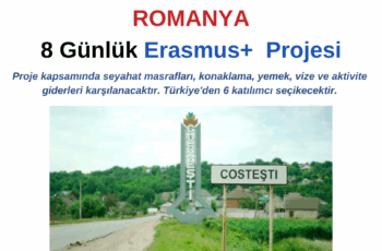 Romanya 8 Günlük Erasmus+ Projesi