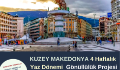 Kuzey Makedonya Yaz Dönemi 4 Haftalık Gönüllülük Projesi