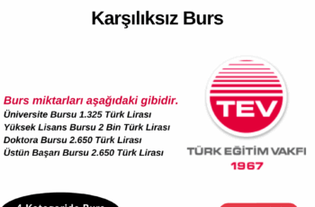 TEV 2022 Burs Başvuru Duyurusu