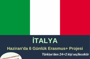 İtalya Haziran ayında 6 Günlük Erasmus+ Projesi