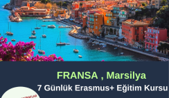 Fransa , Marsilya 7 Günlük Erasmus+ Eğitim Kursu