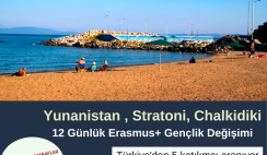 Yunanistan , Stratoni, Chalkidiki Erasmus+ Gençlik Değişimi