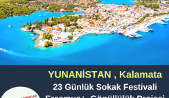 Yunanistan 23 Günlük Festival Organizasyonu Erasmus+ Projesi