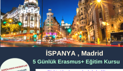 İspanya , Madrid 5 Günlük Erasmus+ Seminer