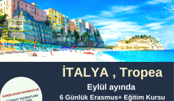 İtalya , Tropea Eylül ayında 6 Günlük Erasmus+ Eğitim Kursu