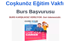 Coşkunöz Eğitim Vakfı Burs Başvurusu