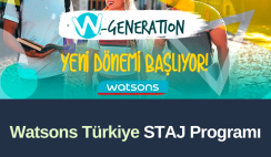 Watsons Türkiye Staj Program Duyurusu