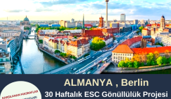 Almanya , Berlin 30 Hafta Gönüllülük Projesi